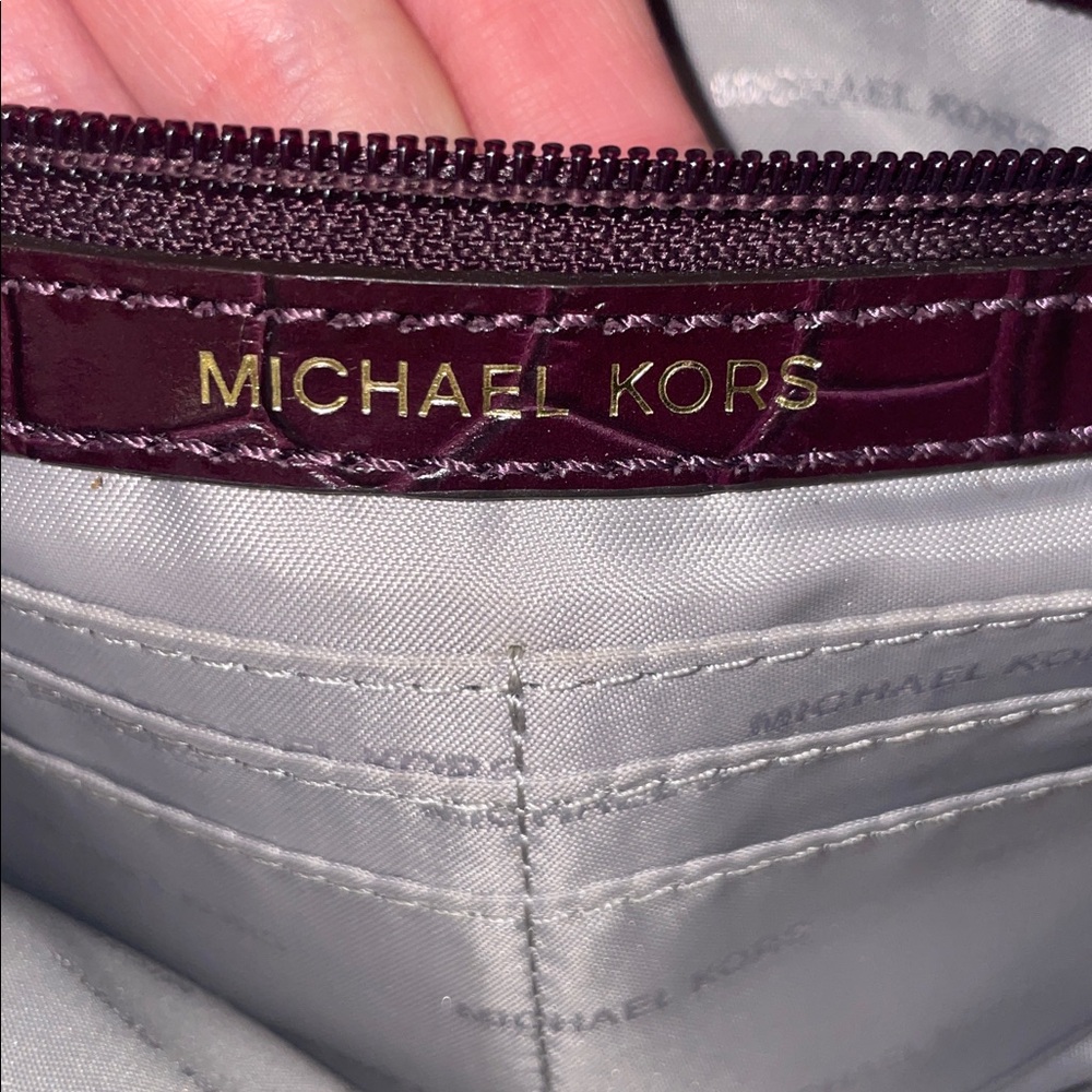 Michael Kors Croc Embossed Leather Crossbody - Picture 14 of 14